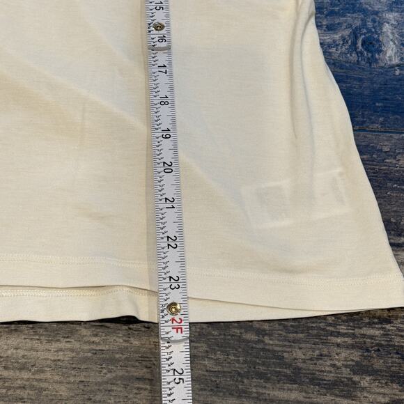 Athleta Air Out Cinch Tee T-Shirt Womens Large Ivory Open Back Breathable NWT - Picture 12 of 13